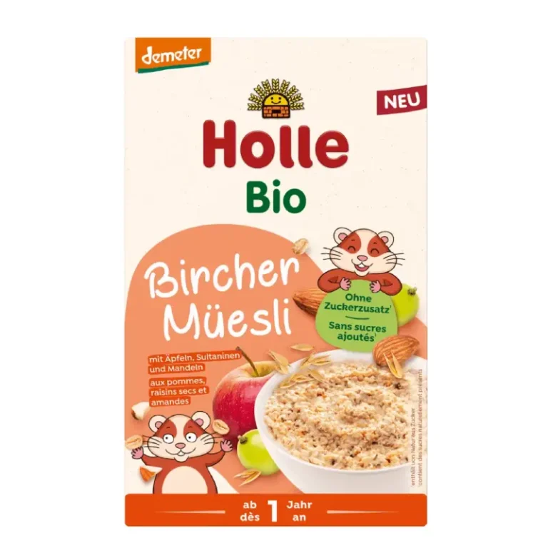 Bircher Muesli με μήλα, σταφίδες & αμύγδαλα Holle, 200g Bio/Demeter